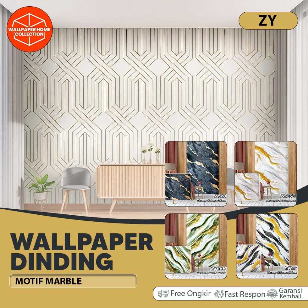 Wallpaper Foam 3D Wallpaper Dinding Marmer Mewah Elegant Wpc Stiker Dinding / Wallpaper Dinding Marm