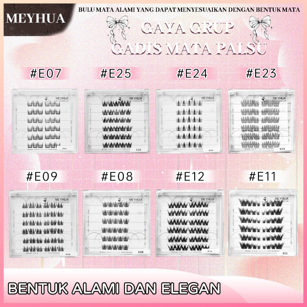 LANGSUNG TEMPEL Bulu Mata Palsu TANPA LEM  -  Eyelash Extension -  Bulumata Individual Lash- MeyhuaL