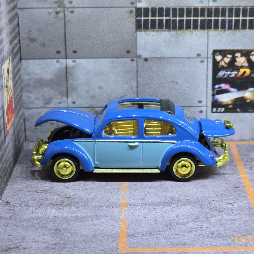 M2 Machines Loose 1/64 1956 VW Volkswagen Beetle USA Model Blue