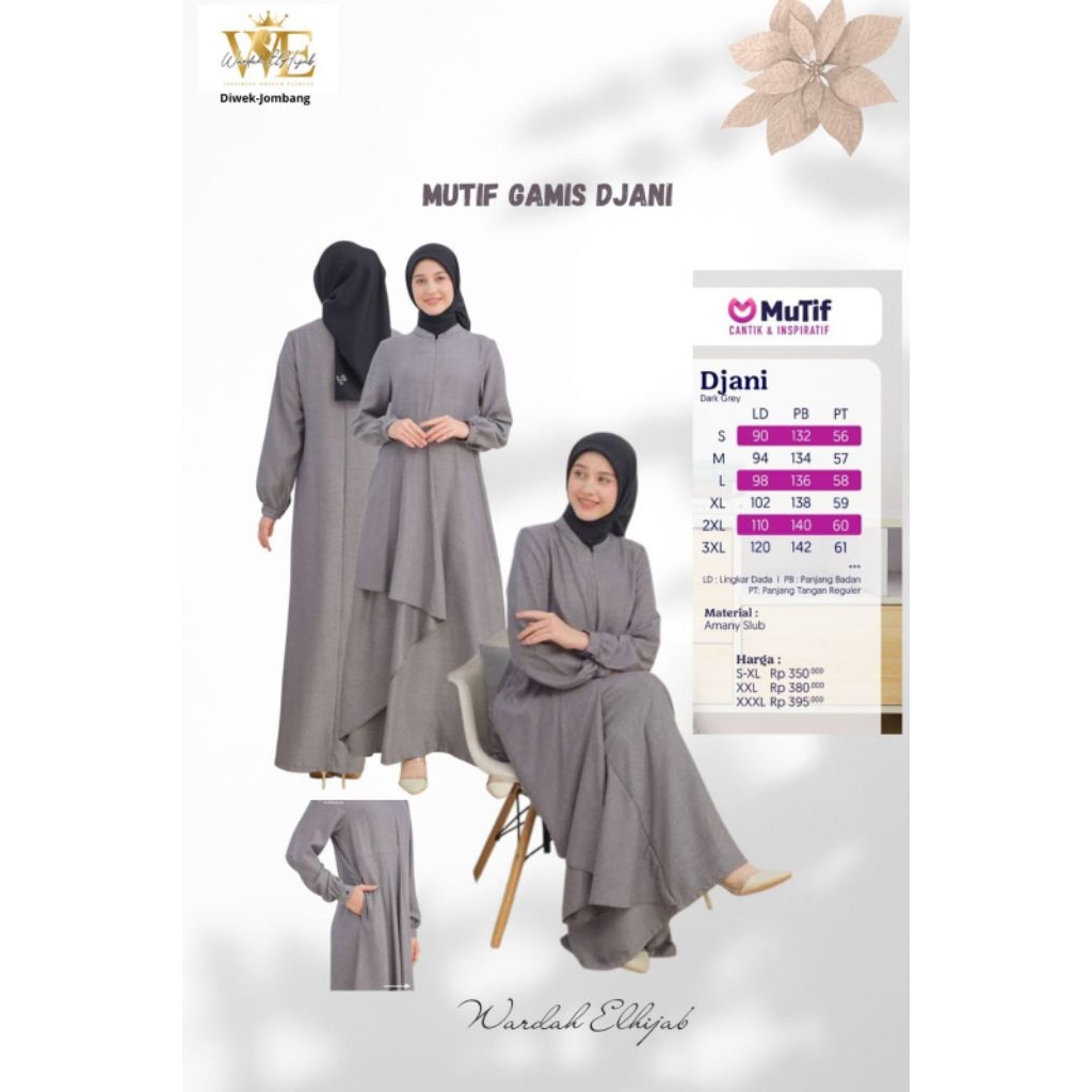 GAMIS MUTIF DJANI DARK GREY 2026