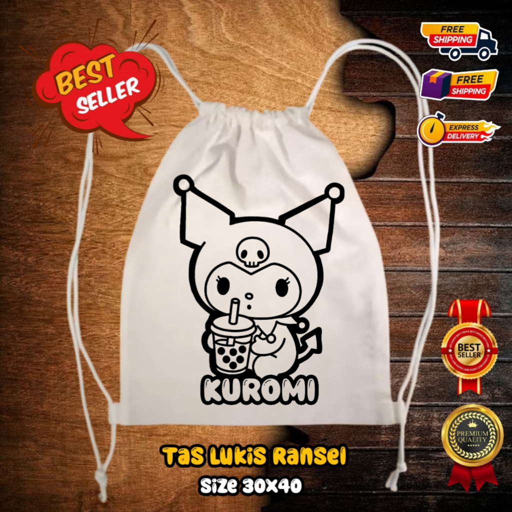 Tas serut ransel spunbond 30X40 jumbo Tas serut sepatu Tas lukis