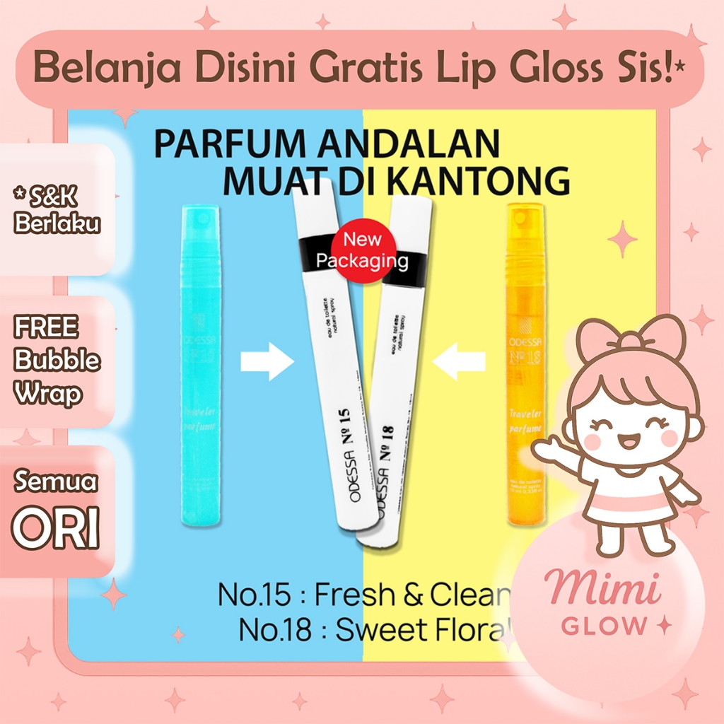 ODESSA Traveller Parfum EDT 10ml [Parfum Saku bentuk Pen] Traveler No. 15 18 *MIMIGLOW*
