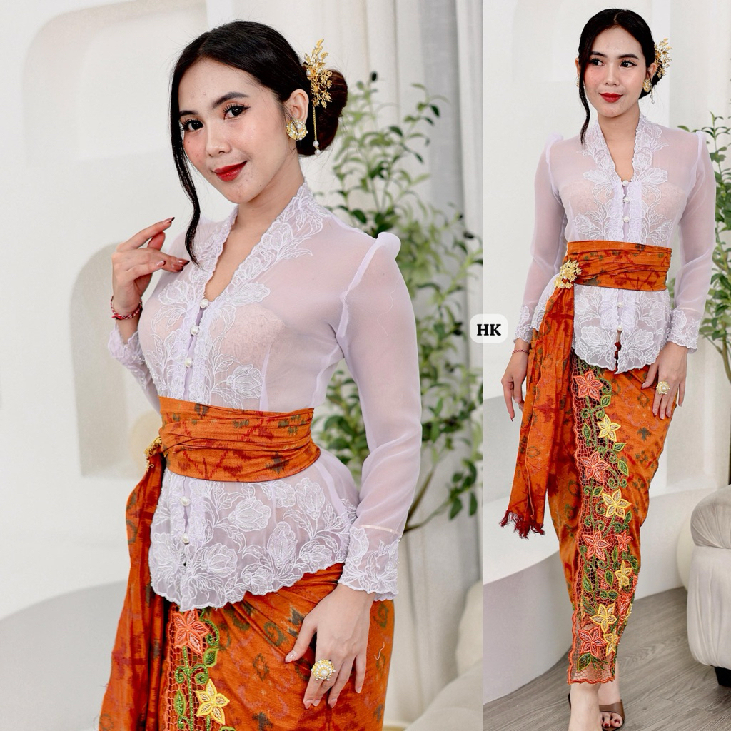 KEBAYA  bordir METALIC PAYEt Kancing  MUTIARA