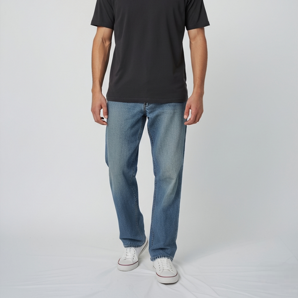 Emba Celana Panjang Jeans Pria Premium Reguler Fit Blue Jordan