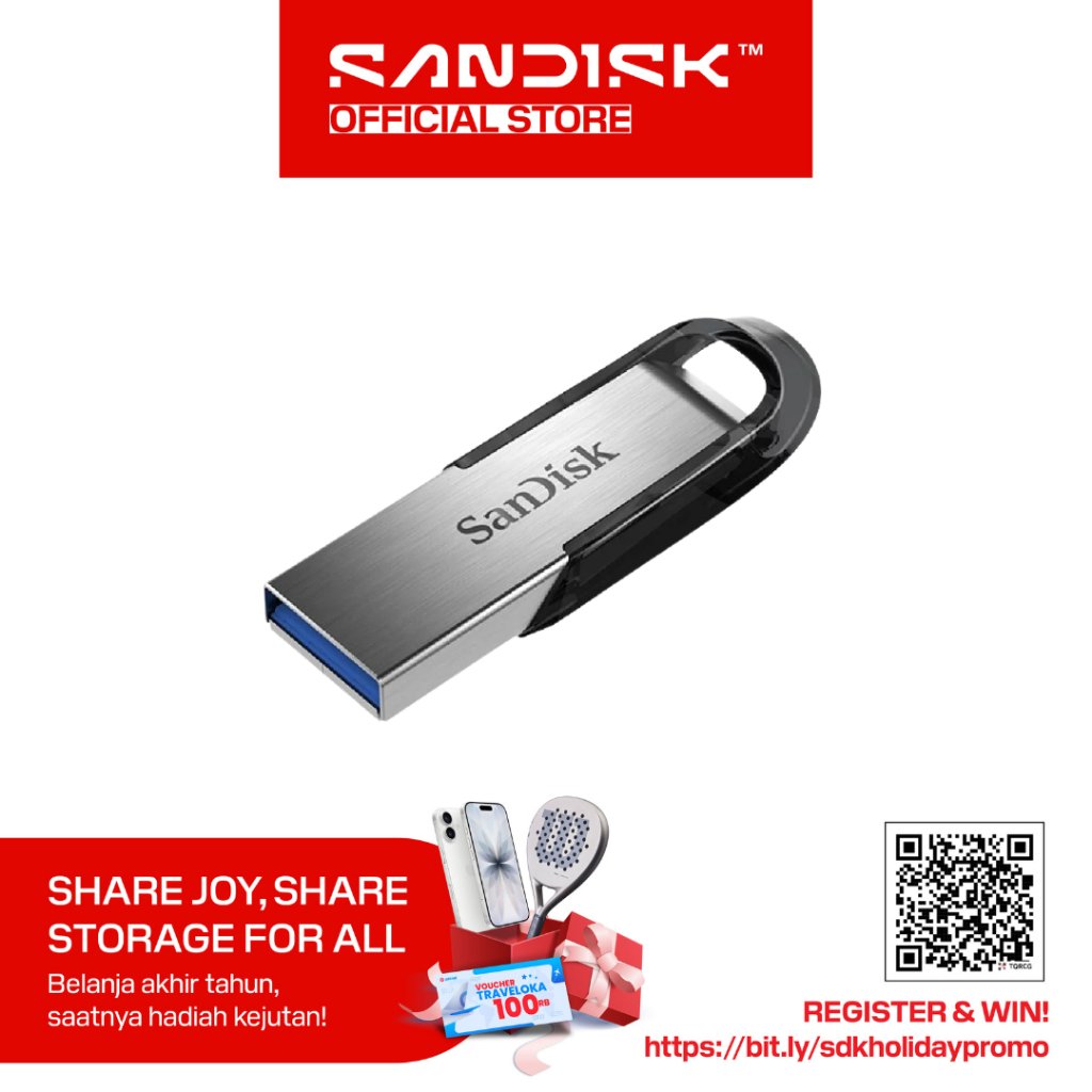 SanDisk CZ73 Ultra Flair 64GB USB 3.0 (Up to 150MB/s) - Flashdisk