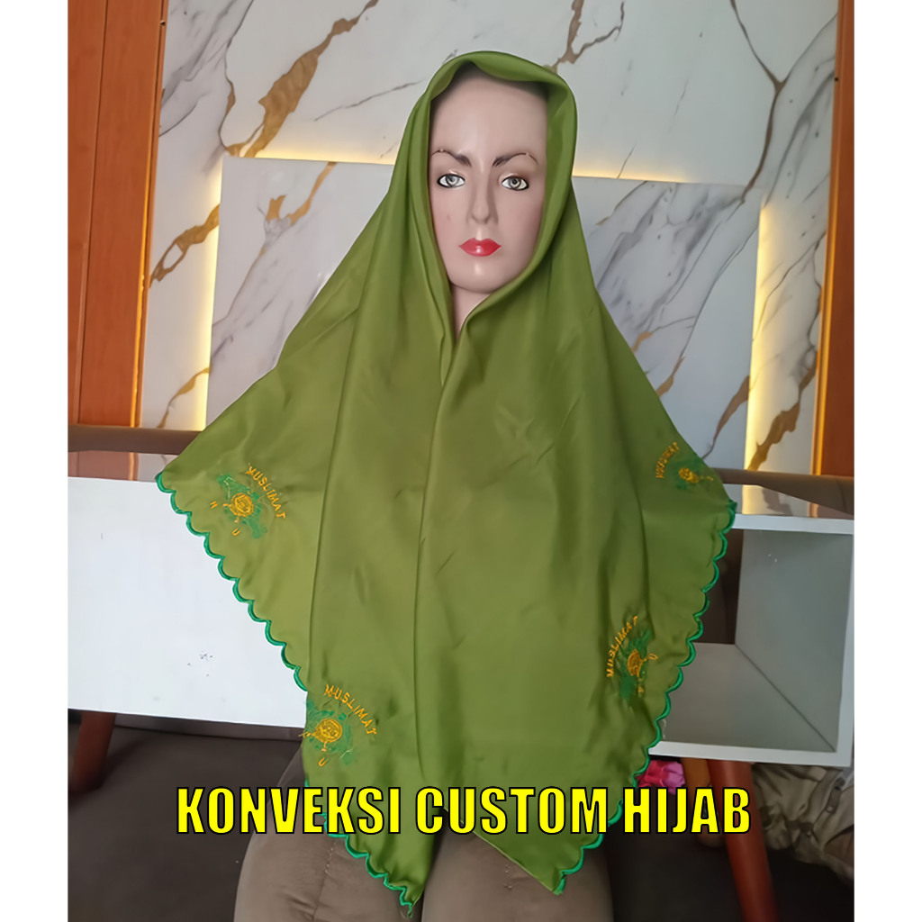 KERUDUNG MUSLIMAT NU BORDIR /JILBAB SEGIEMPAT MUSLIMAT NU BORDIR LOGO 7