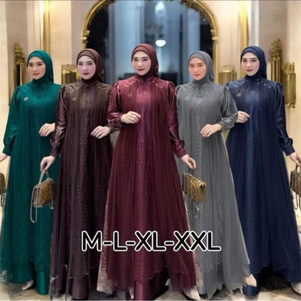 Gamis Syari Remaja Keren Bisa Untuk Kondangan Model Korea Muslimah Viral Daily Outfit Gamis Wanita C
