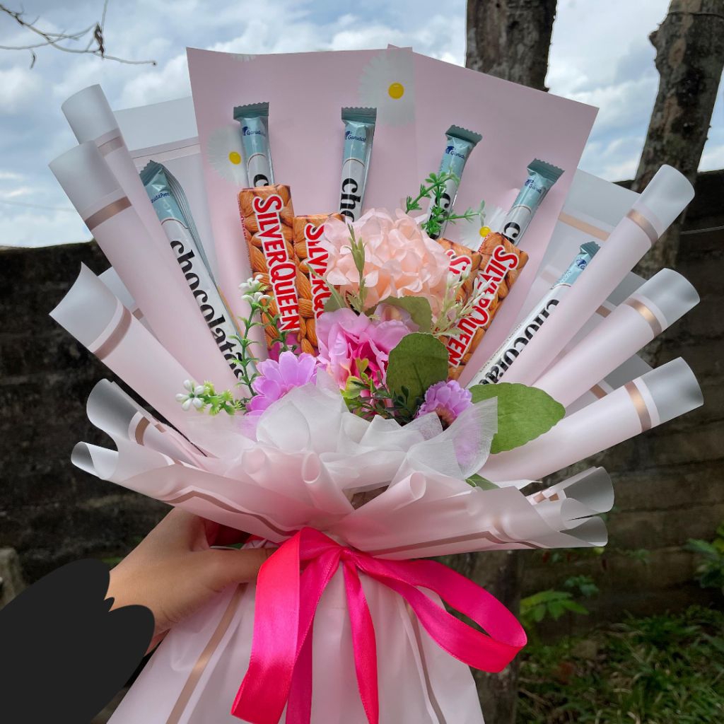 BungaGrosir - Buket Bunga Silverqueen Coklat Chocolatos