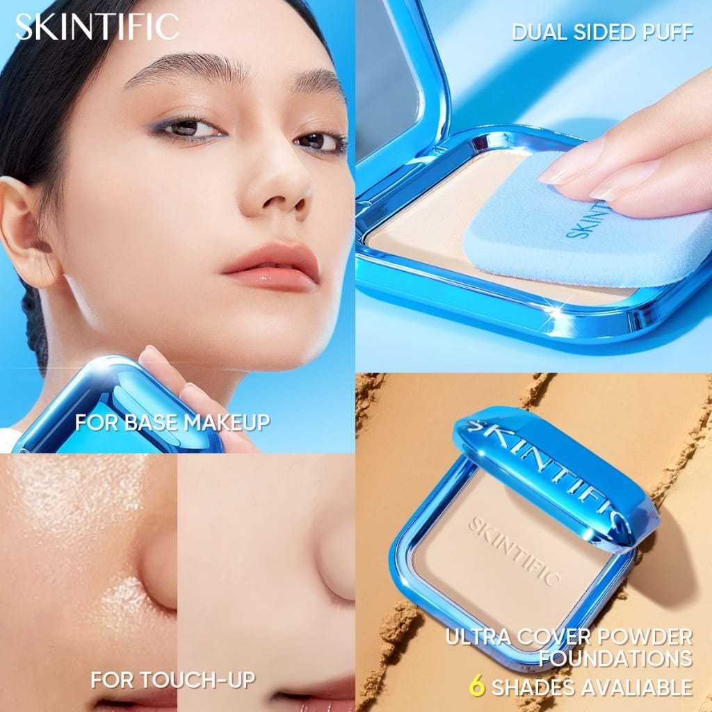 SKINTIFIC Ultra Cover Powder Foundation 9g-powder foundation-bedak foundation-skintific