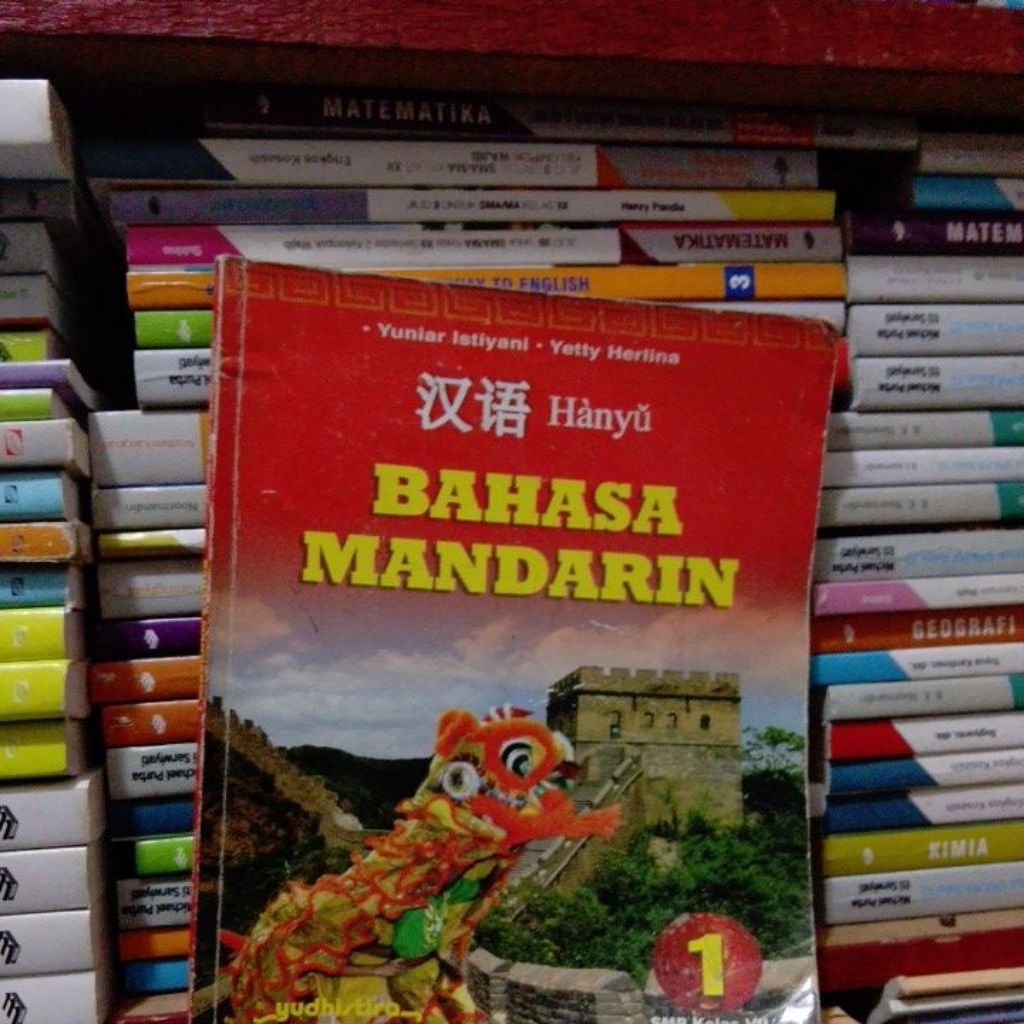 original bekas buku bahasa Mandarin SMP kelas 1