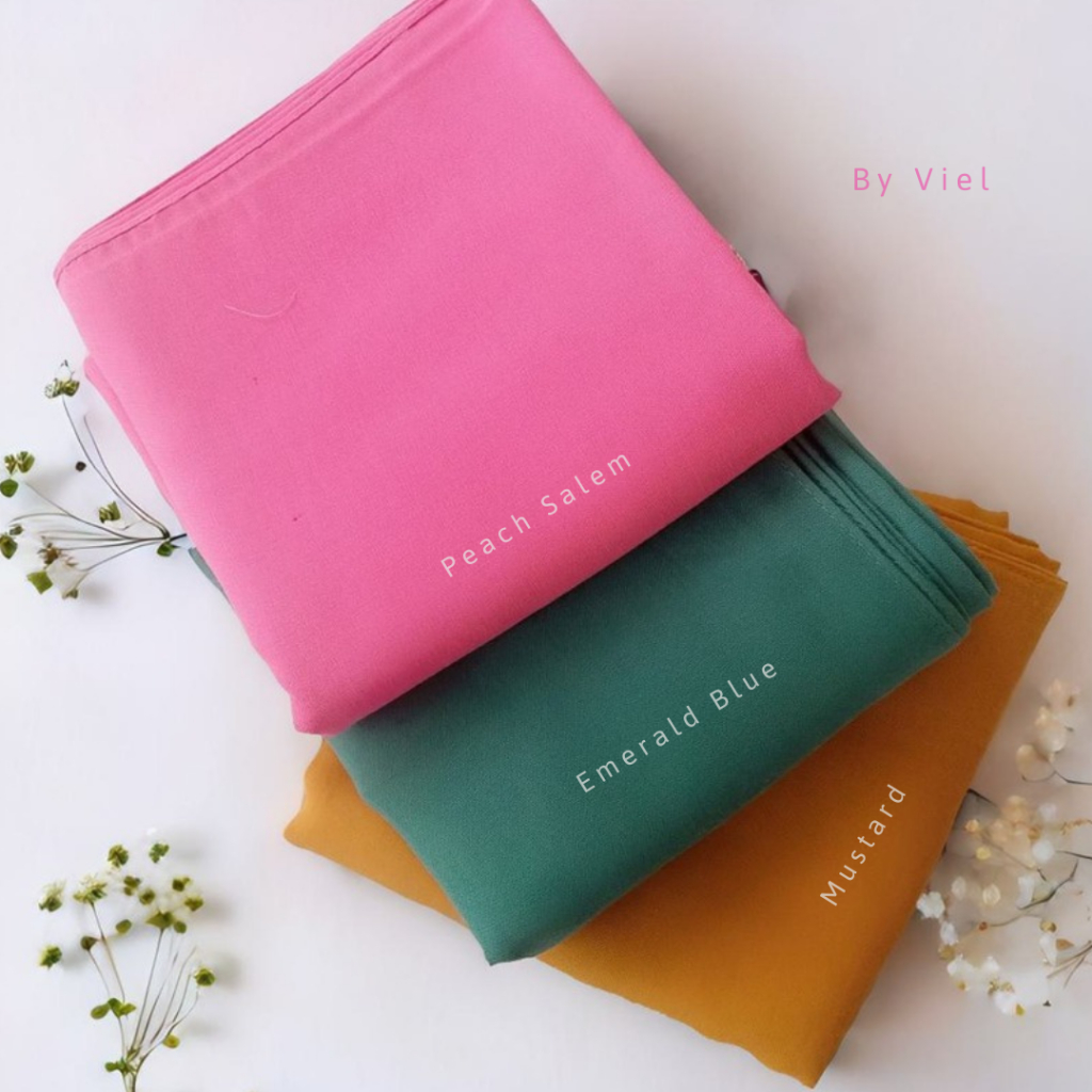 Jilbab Segiempat Paris Premium Syari 120x120 Jahit Tepi