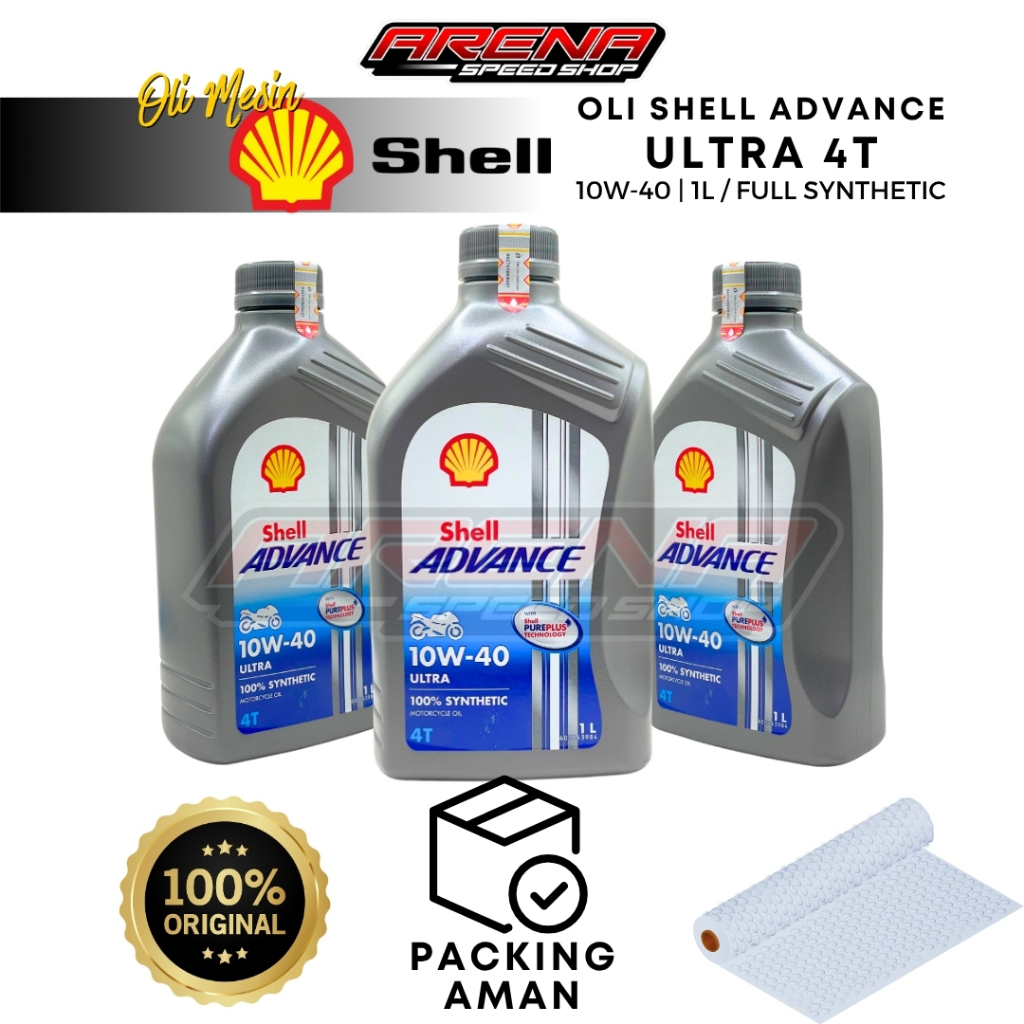 SHELL Advance ULTRA 10W-40 4T 1L Oli Mesin Shell Vixion MX King Satria FU 1 Liter Original