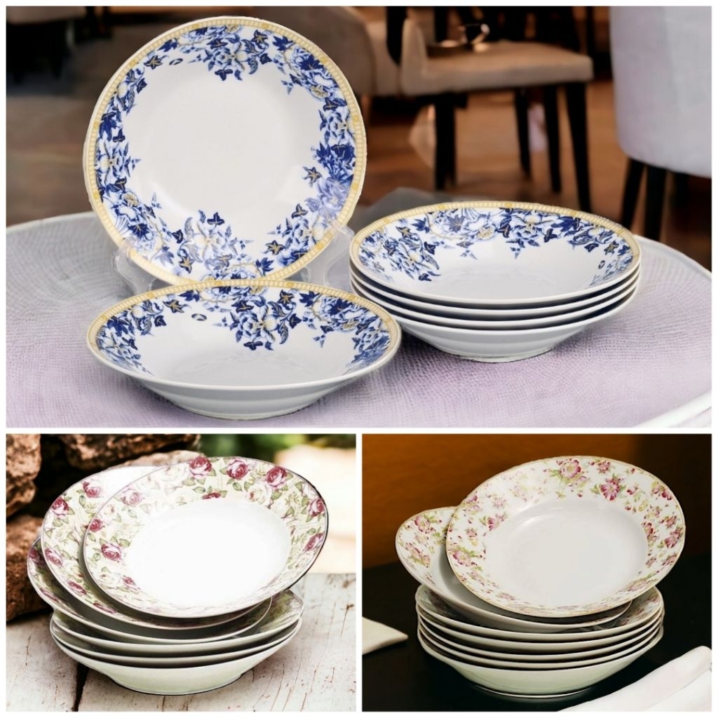 piring makan Vicenza 9 inch ba-179 mawar melati Ayana ( 12 pcs )