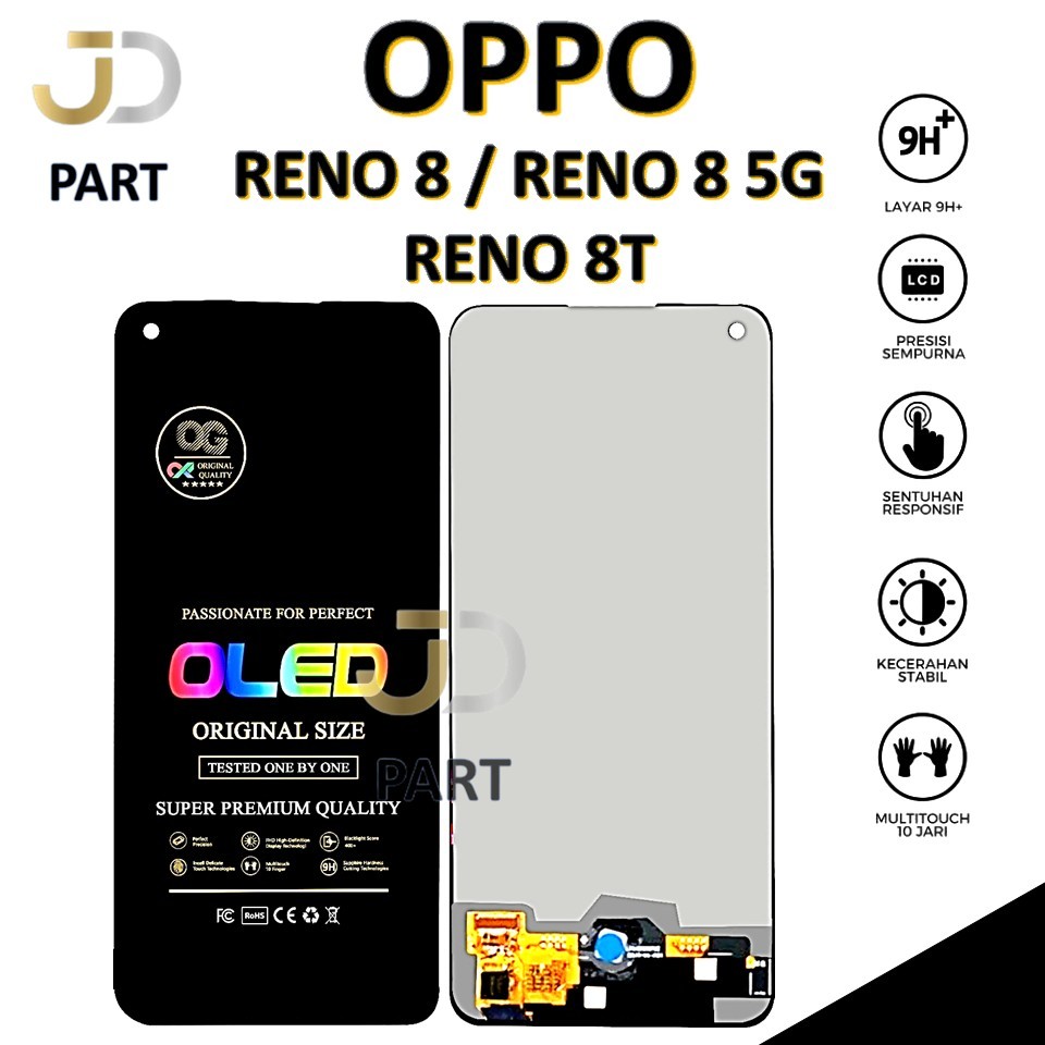 LCD TOUCHSCREEN OPPO RENO 8 / RENO 8 5G / RENO 8T ORIGINAL 100% FULL SET