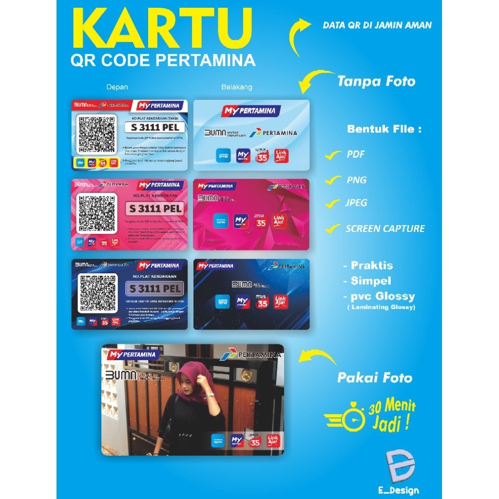 Kartu MyPertamina Custom / Cetak kartu my pertamina bawaan
