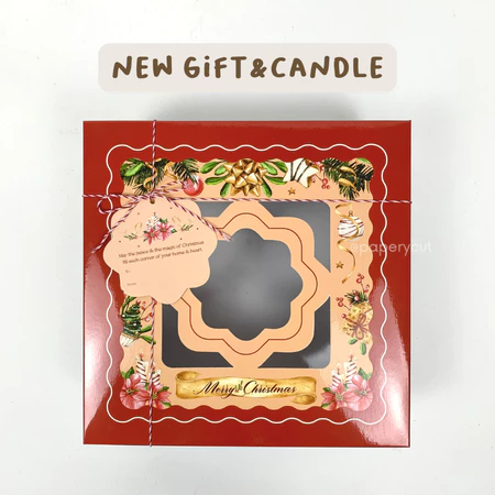 Box Kue Natal Christmas Packaging Bolu Lapis Toples Hampers Ukuran 25 x 25 x 5 Cm Box Natal Gift And