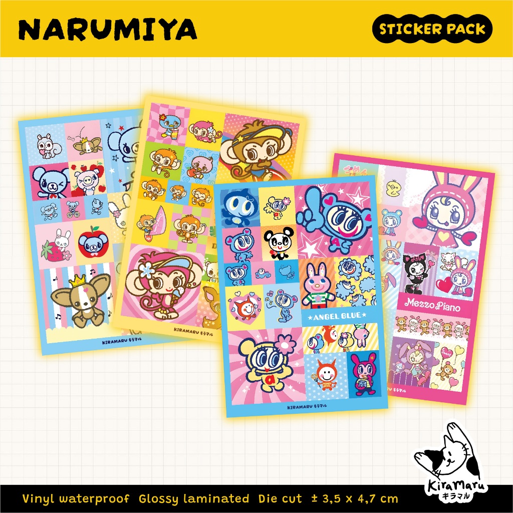 Sticker Sheet Angel Blue / Mezzo Piano / Pom Ponette / Daisy Lovers / Deco Sticker Japan Waterproof