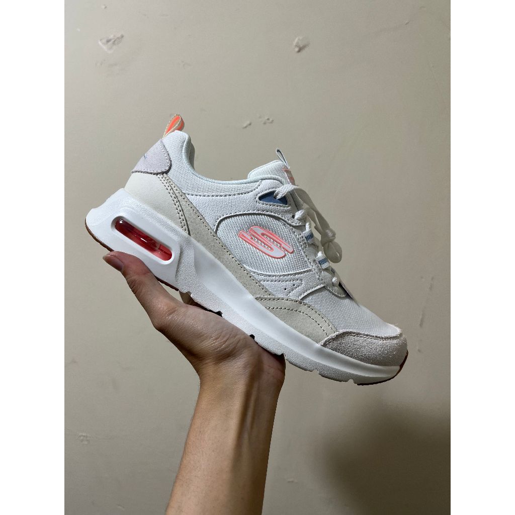 SEPATU WANITA SKECHERS SKECH AIR COURT RETRO AVENUE OFF WHITE ORIGINAL 150075OFWT