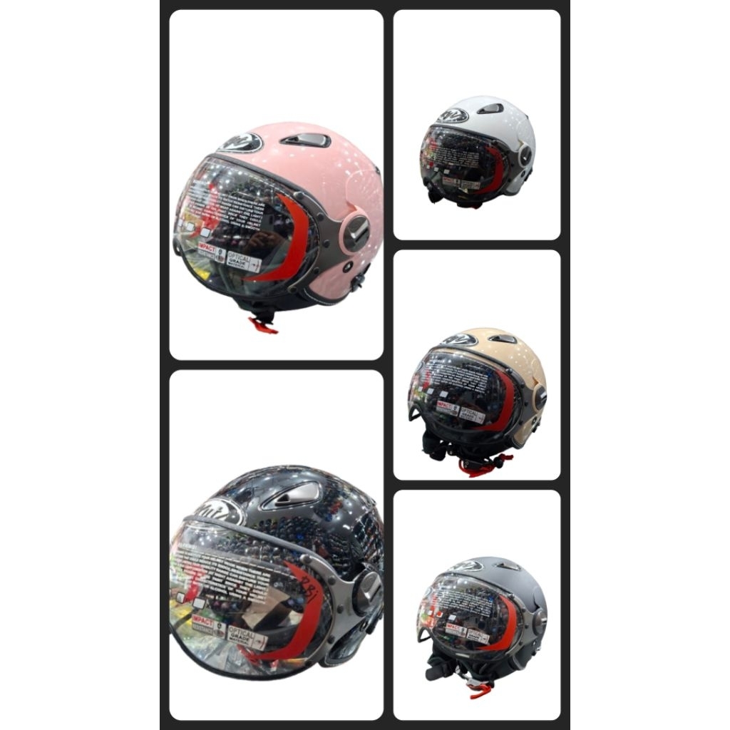KYT Elsico Solid Retro Helm Klasik – Gaya Retro Modern | Helm Motor Pria Wanita SNI