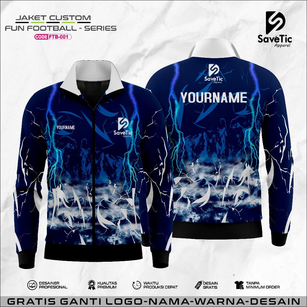 Jaket Football Full Printing/Jaket Custom/Jaket Football Unisex/Jaket Fun Football Casual