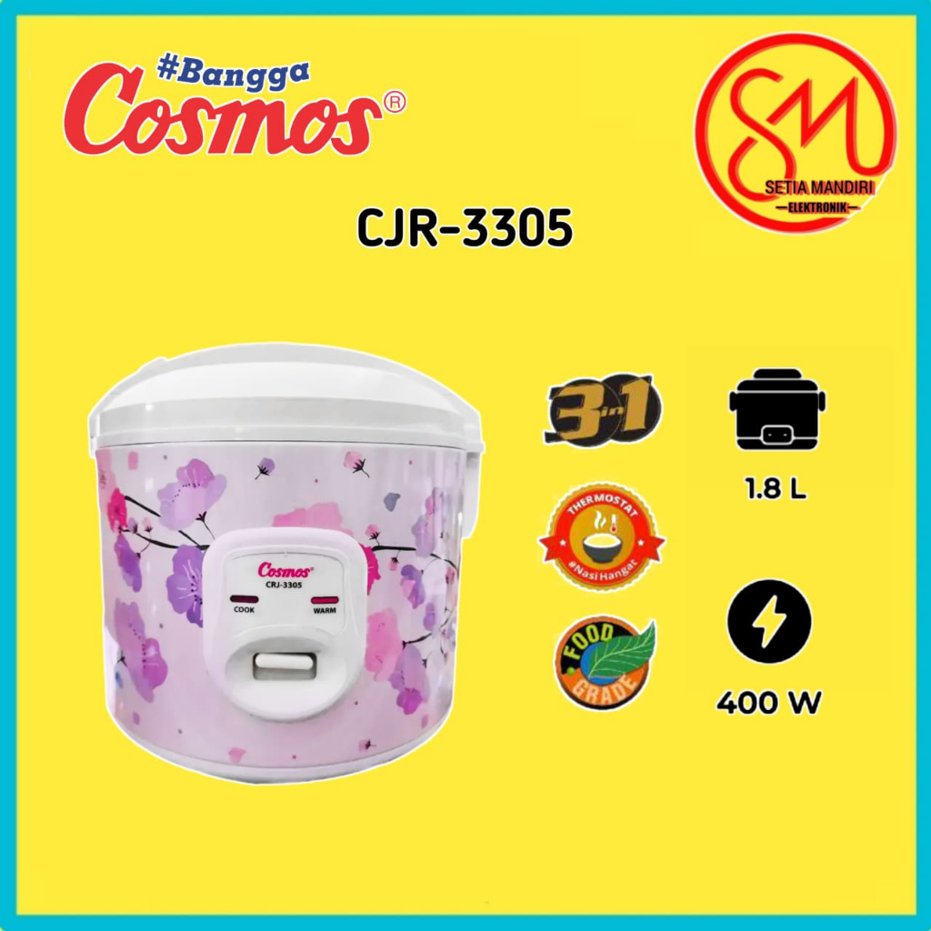 RICE COOKER COSMOS CRJ-3305 KAPASITAS 1,8 LITER