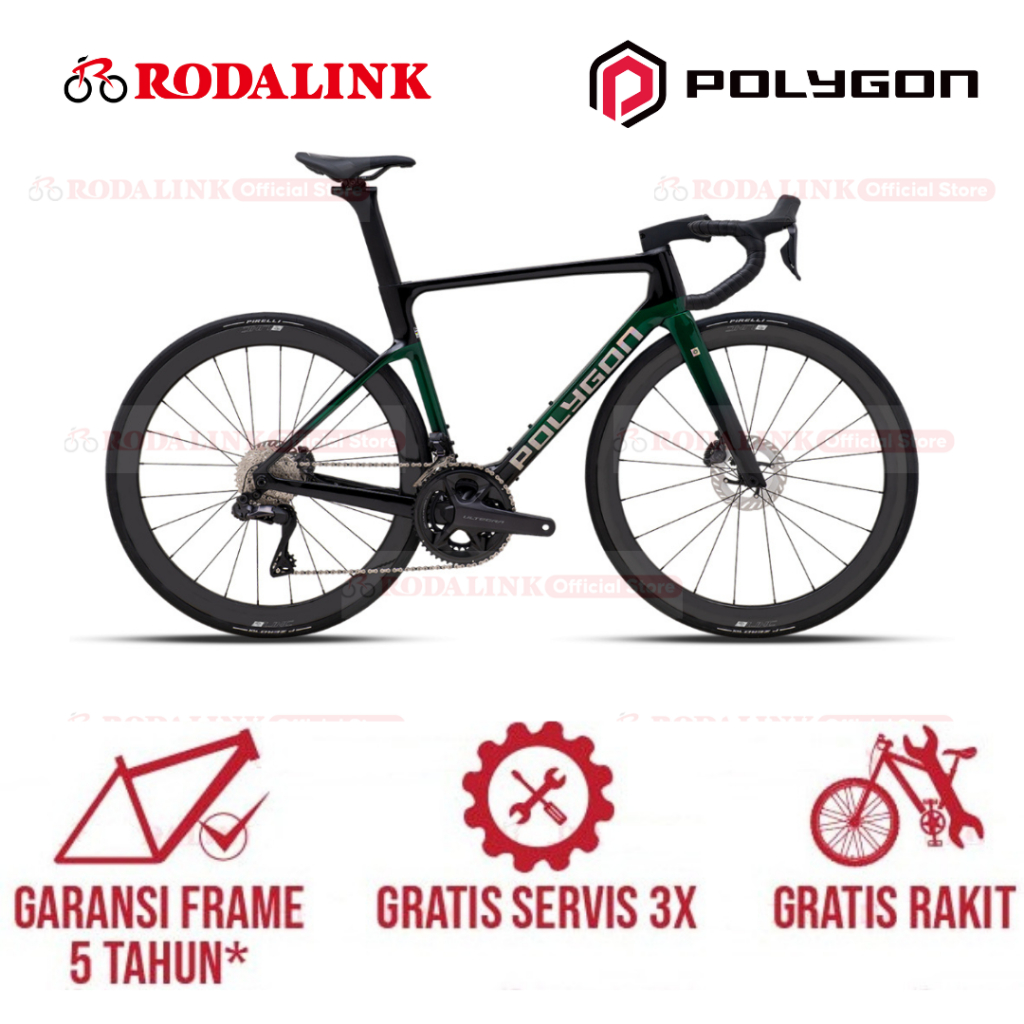Polygon Sepeda Balap Carbon Helios A8 Ultegra Di2 - Carbon Roadbike UCI Approved