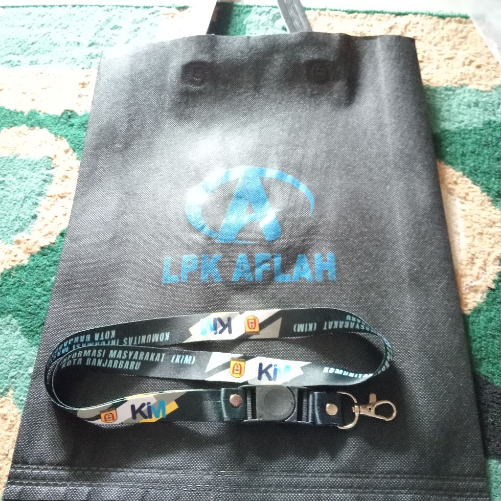 [EXPRESS] LANYARD REQUEST TALI CUSTOM + SABLON TAS 1 sisi satu warna