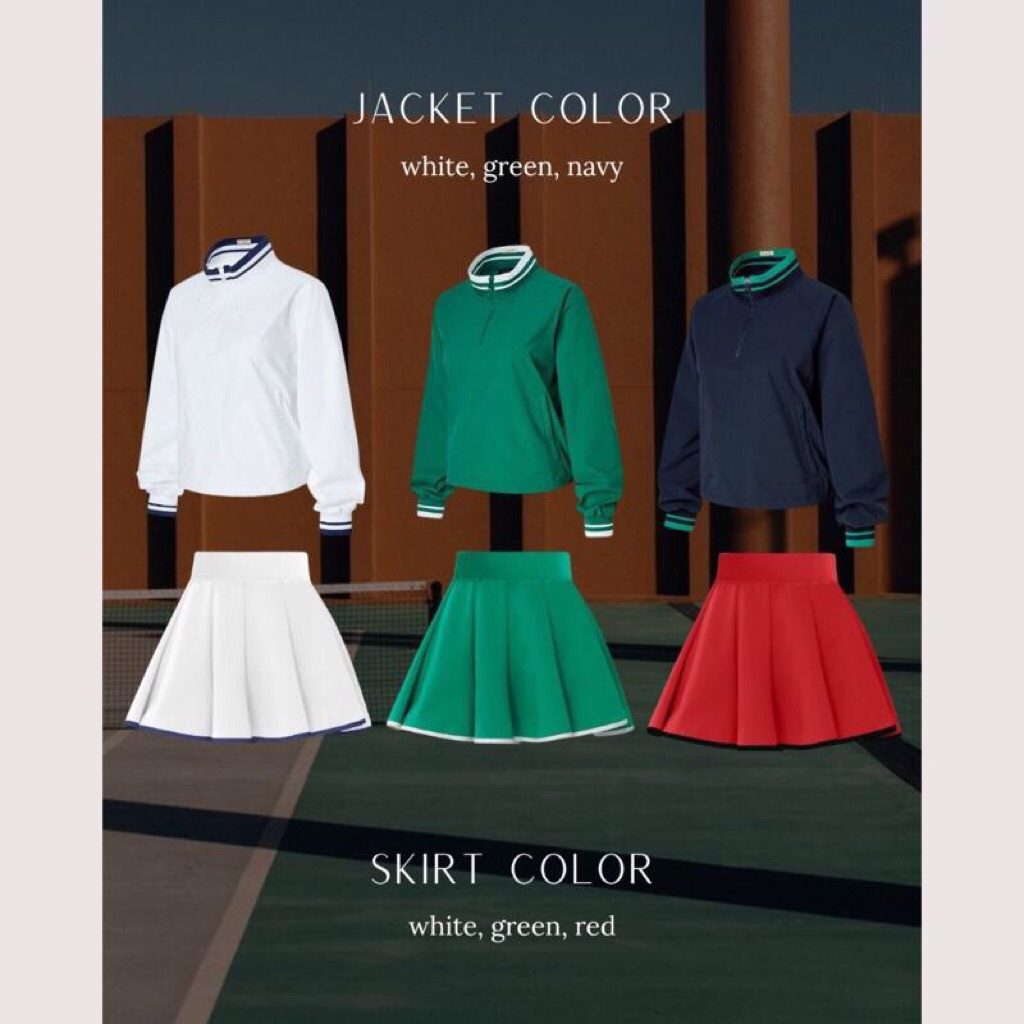 READY STOCK Leony Tennis Set / Sport Set wanita / Set wanita Padel / Set Padel Wanita Premium / Set 