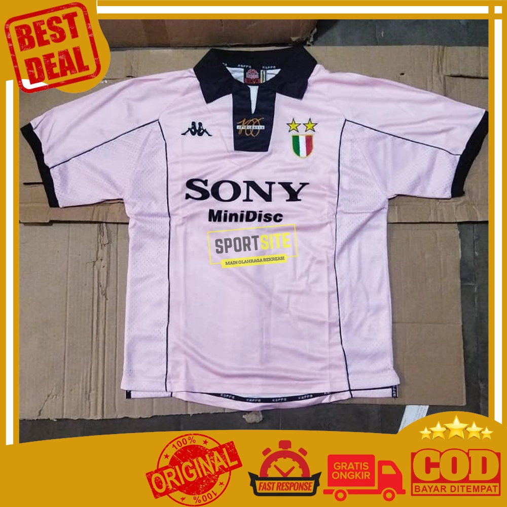 Kaos Kappa Jersey Juventus FC Away 1997 1998 Juvencentus Football Soccer Running Sports Shirt JSY Je