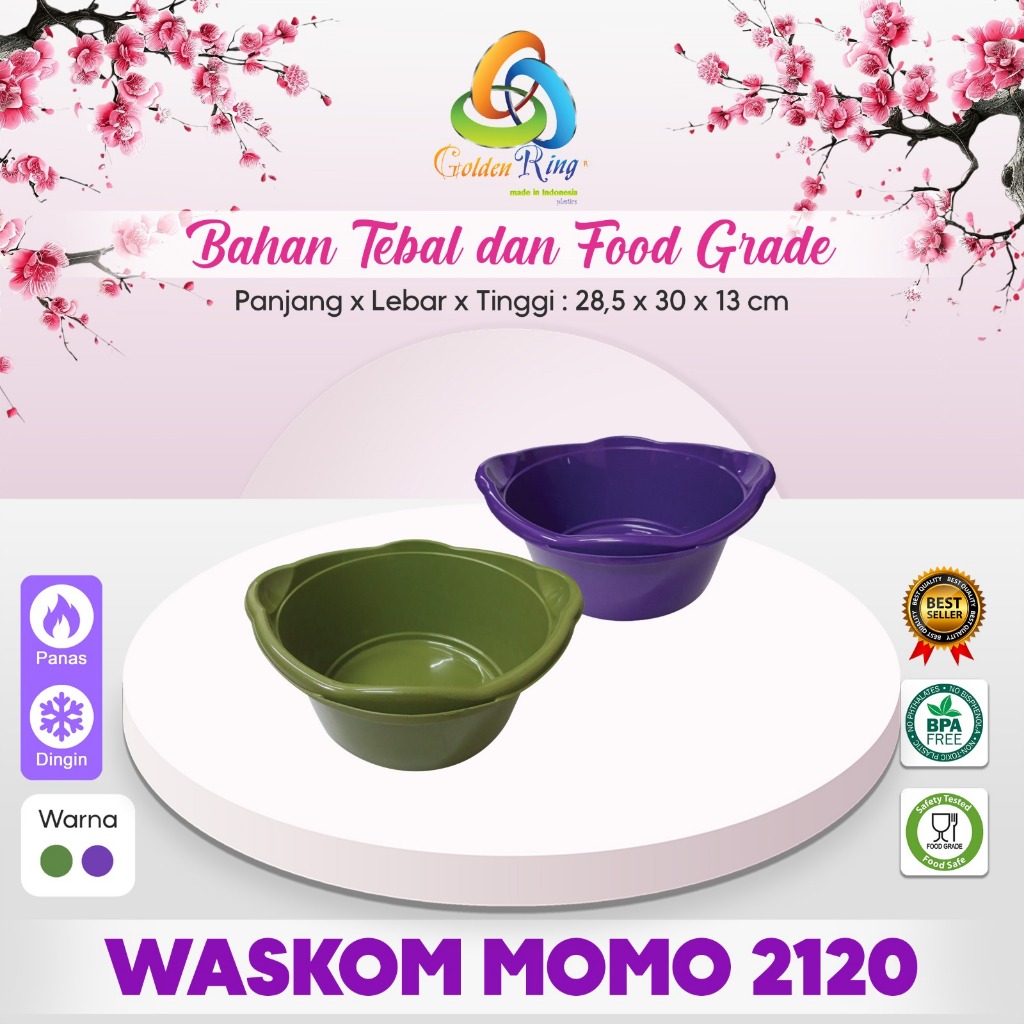 ( 12 PCS ) WASKOM MOMO 2120 / BASKOM KECIL / BASKOM PLASTIK / BASKOM HAJATAN / BASKOM 1 LUSIN