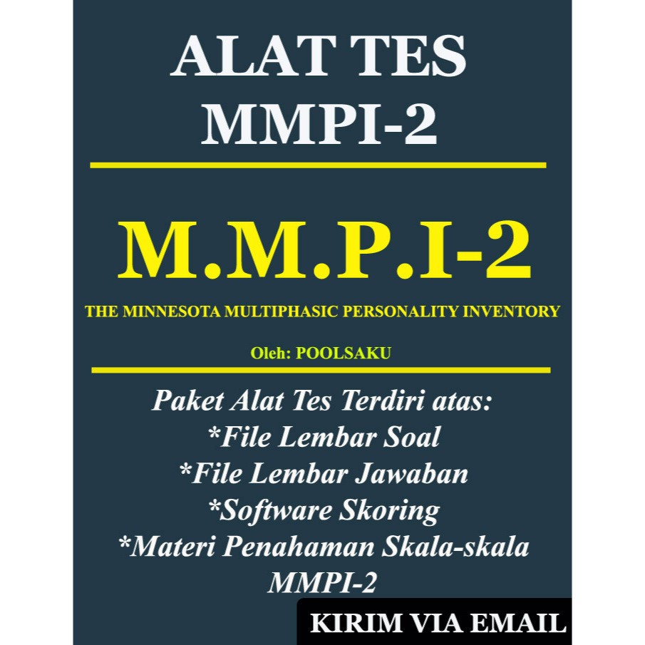 ( LIFETIME ACCESS ) Alat Tes Psikologi Psikotes MMPI2 MMPI 2 MMPI-2 MMPI Versi 2 / Software Skoring 