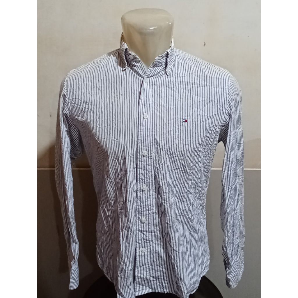 Kemeja Panjang Cotton Tommy Hilfiger Size M