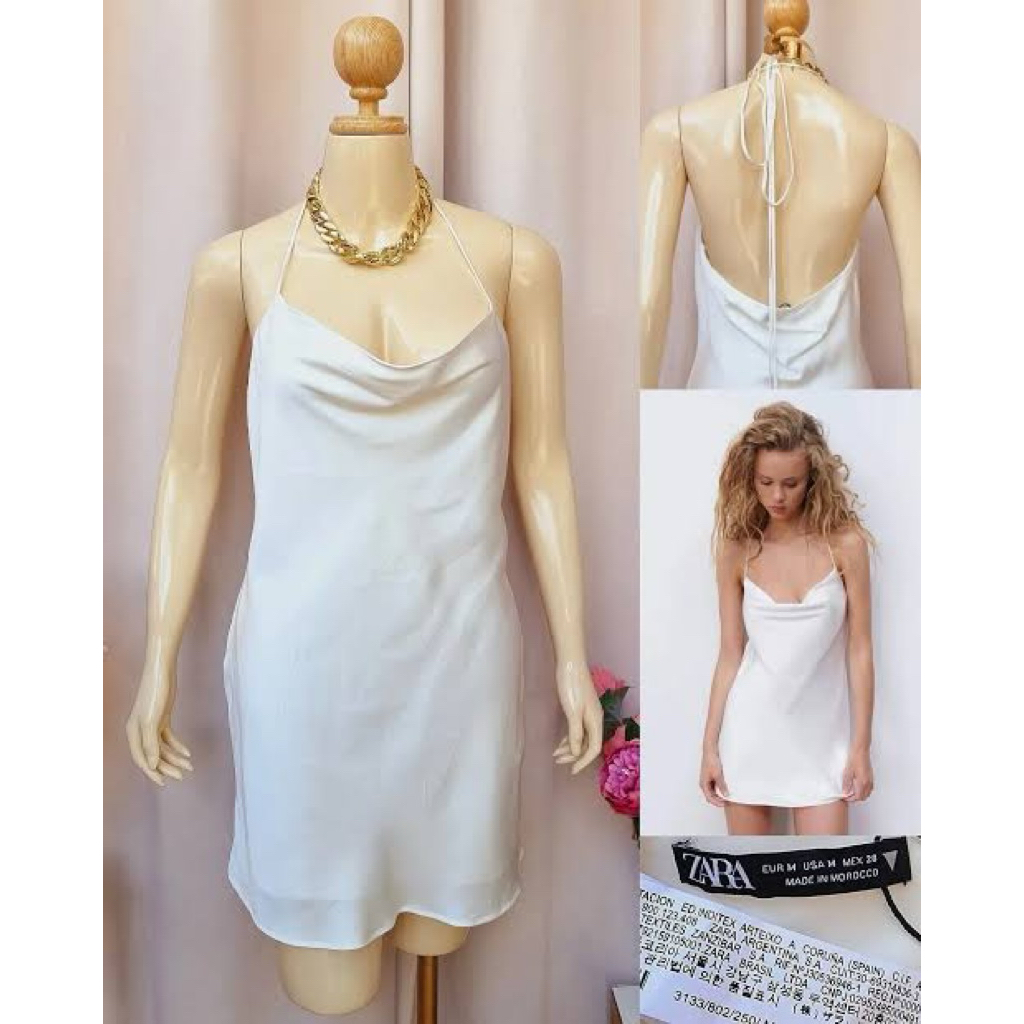 ZARA BUNDLING DRESS SATIN