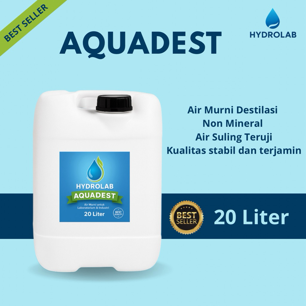 Aquadest aquadest distilled water/ air suling 20 liter