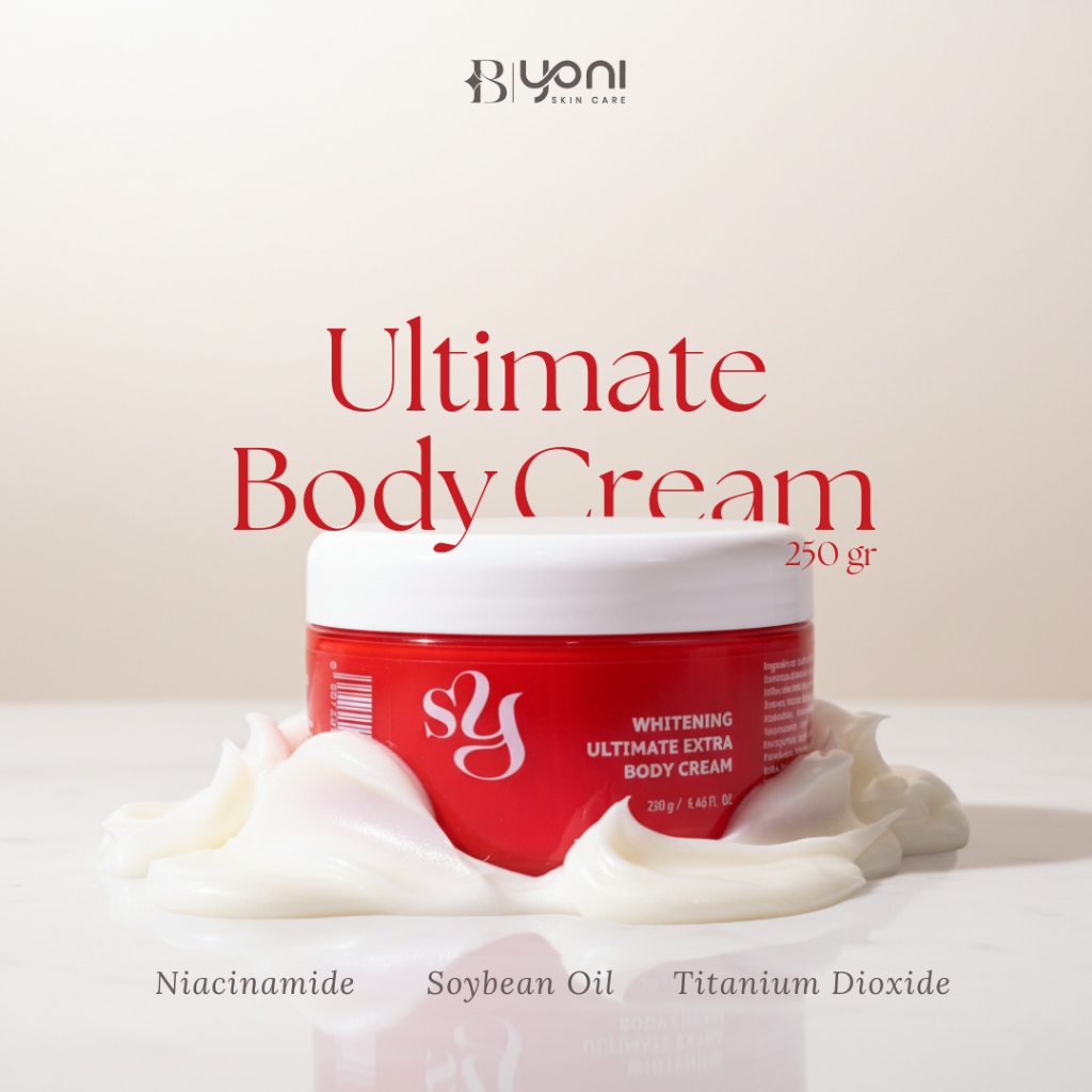YONI SKINCARE ORI BPOM 100% WHITENING ULTIMATE EXTRA BODY CREAM 250gr Isi 1 pcs | Body Bleaching