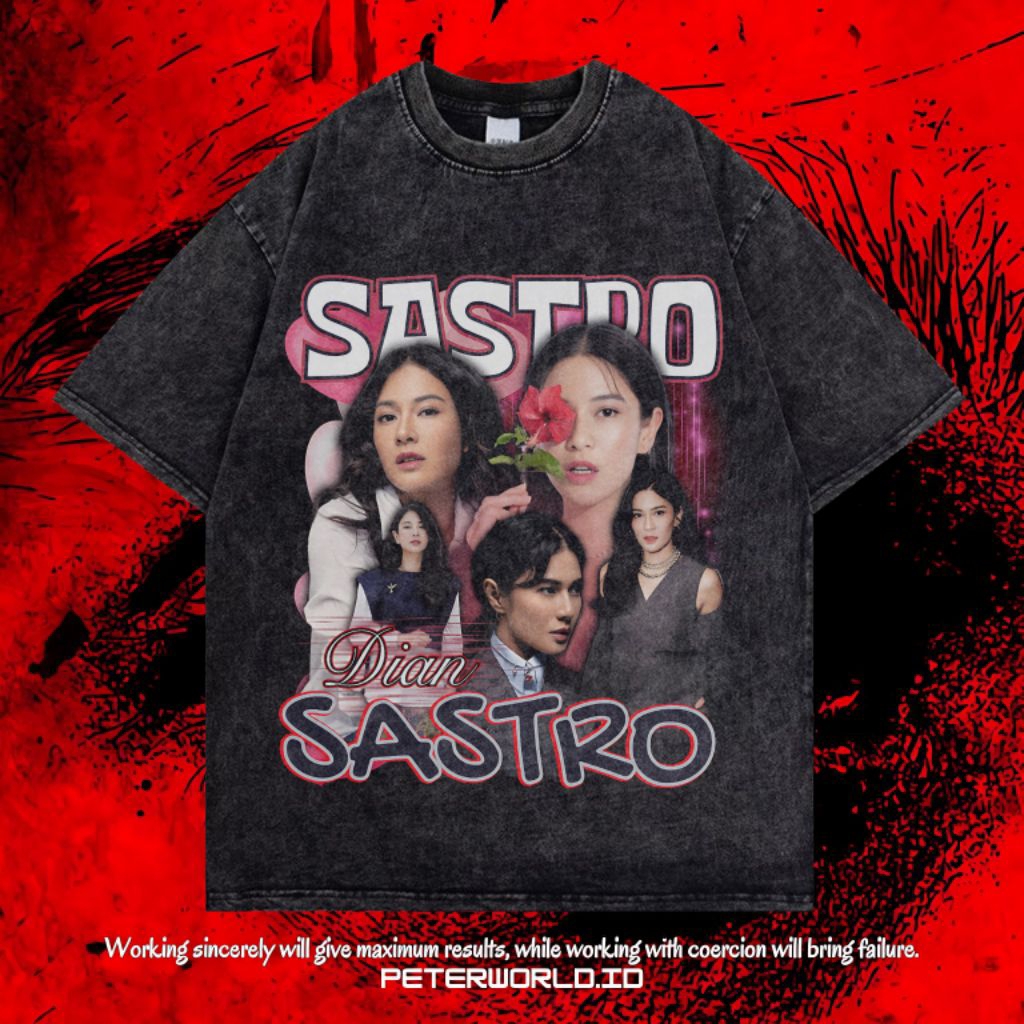 Kaos Dian Sastro Oversize Washing Vintage Tee | Kaos Oversized | Kaos Washing | Oversized T shirt | 