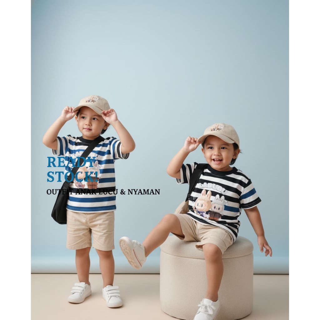 XY KIDS//SETELAN LABUBU IMPORT ANAK LAKI LAKI BAYI-5TAHUN/BAJU SETELAN LABUBU PREMIUM ANAK LAKI LAKI