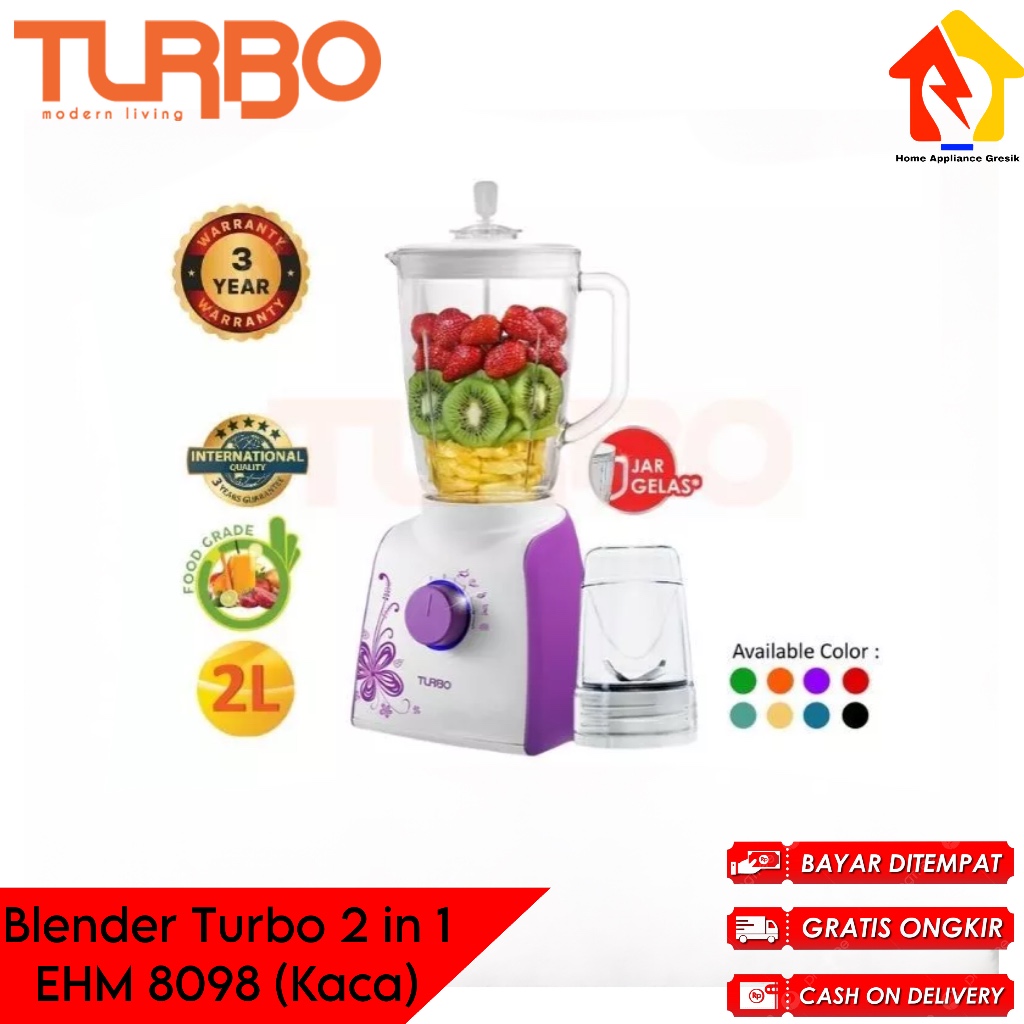 Turbo Blender EHM 8098 Kaca / Turbo Blender EHM8098 Kaca