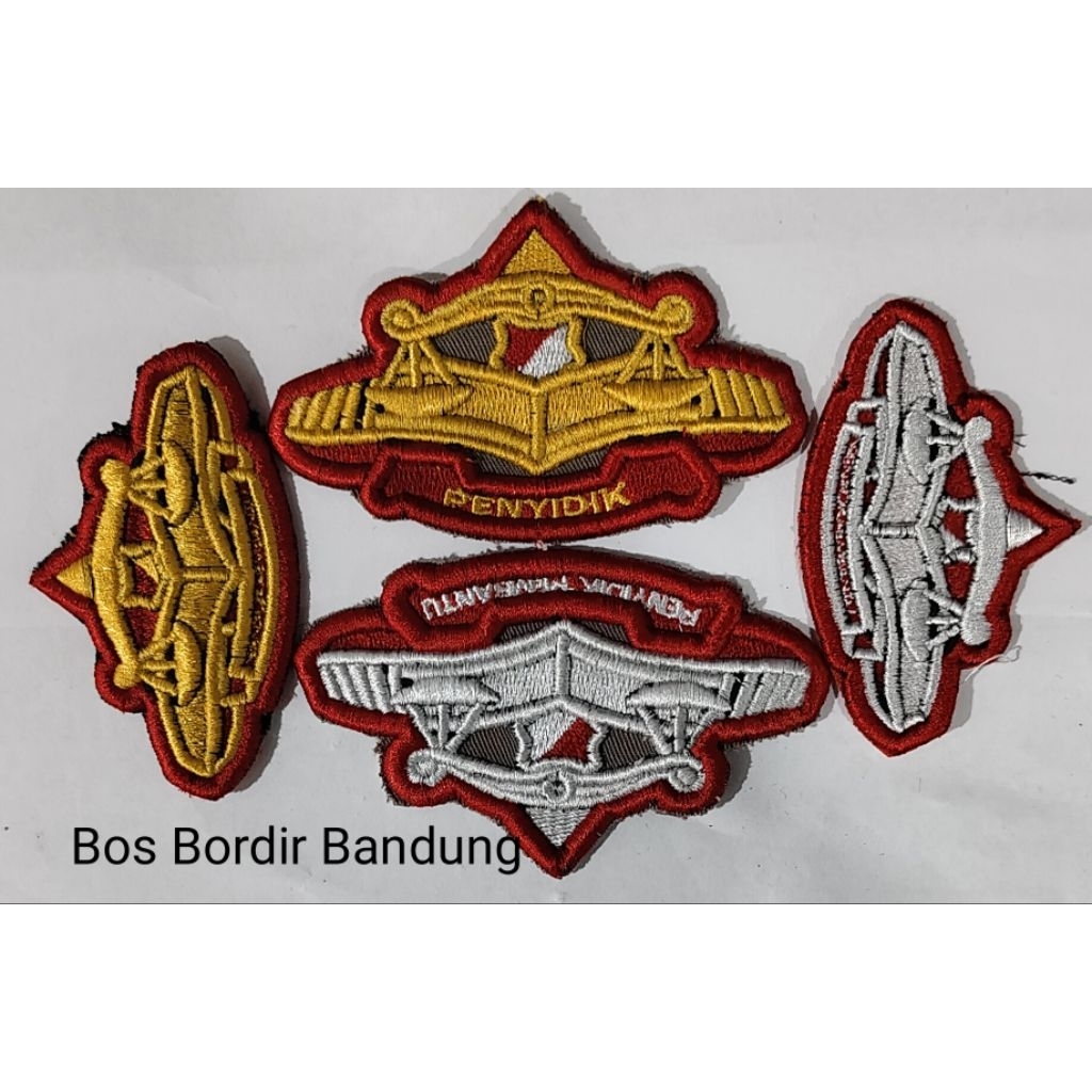 Logo penyidik dan penyidik pembantu bordir timbul