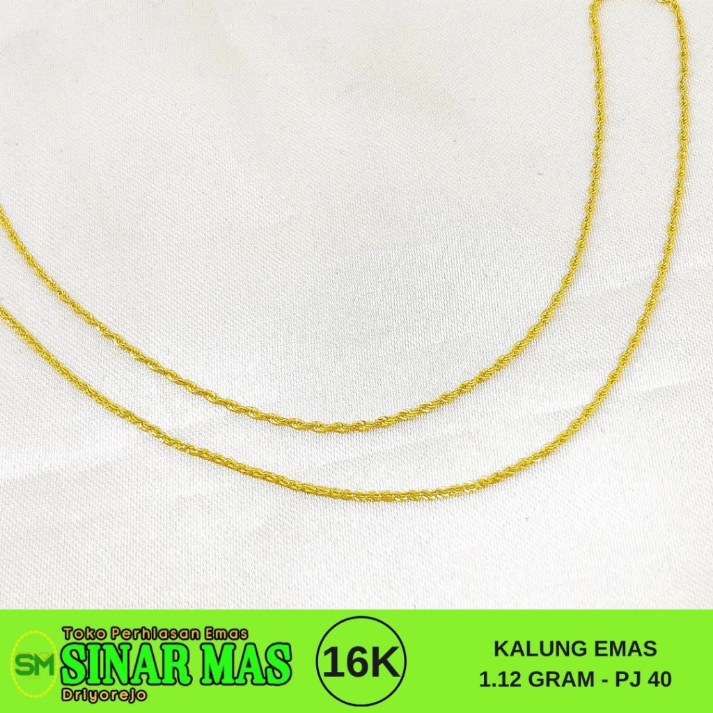 kalung emas 16karat 1.12gram pj 40cm
