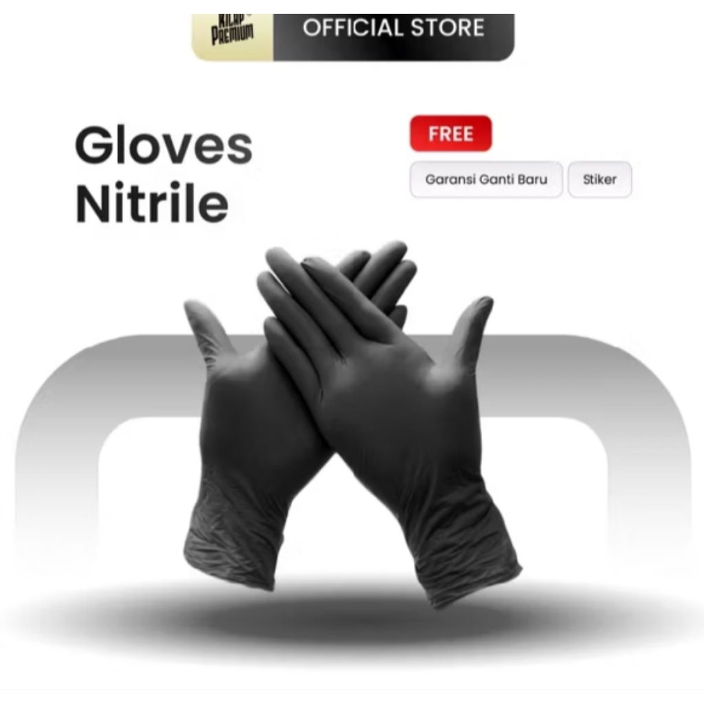 GLOVES NITRILE/SARUNG TANGAN HITAM ELASTIS