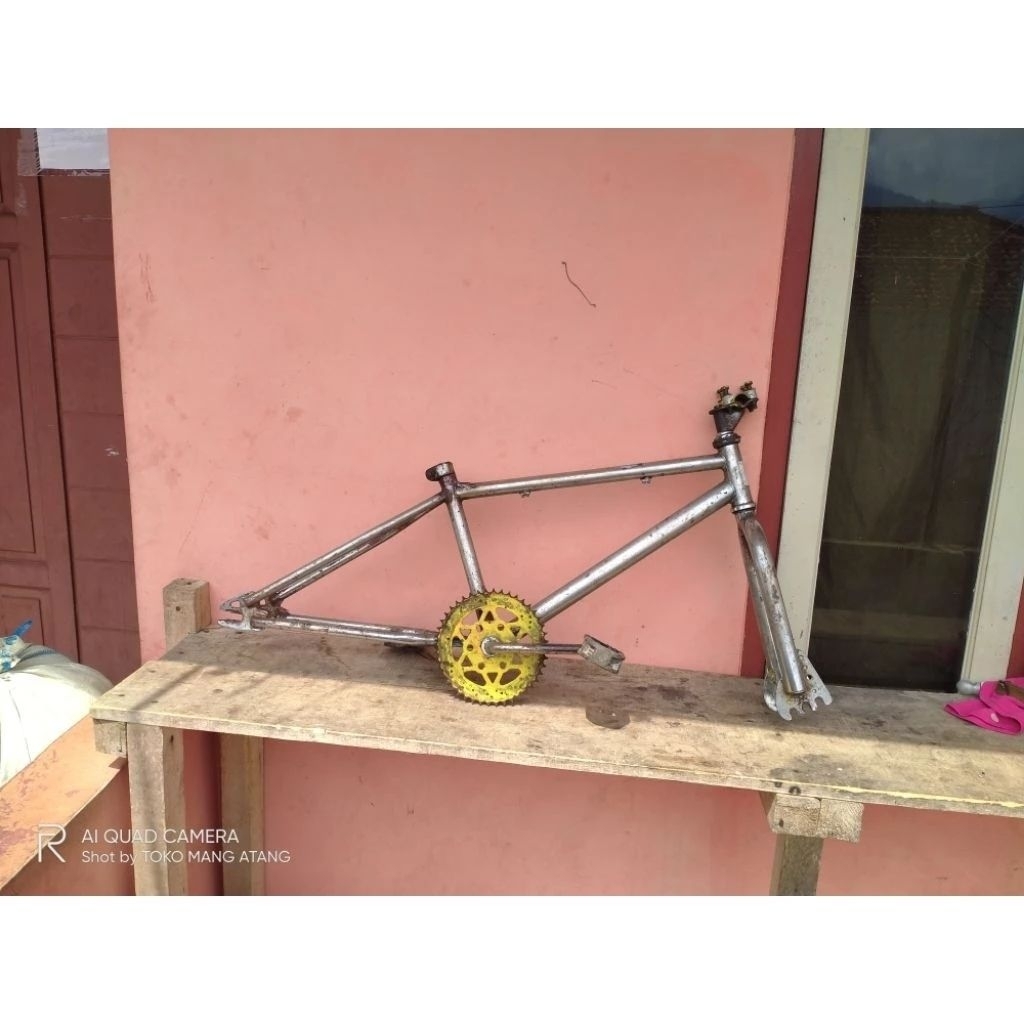 Frame Fork Crank Stem Sepeda BMX ban 20" Steel Chrome Old School OsbmX Antik Vintage fork bmx mata d