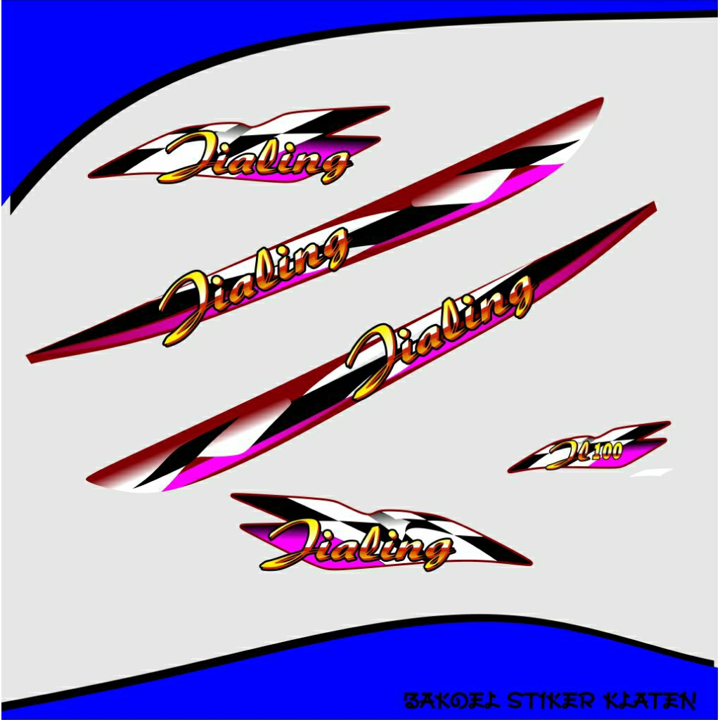 striping jialing merah