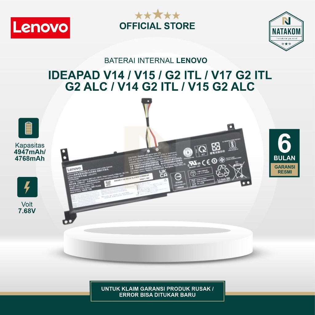 BATERAI LENOVO IDEAPAD V14 V15 G2 ITL V17 G2 ITL G2 ALC V14 G2 ITL V15 G2 ALC