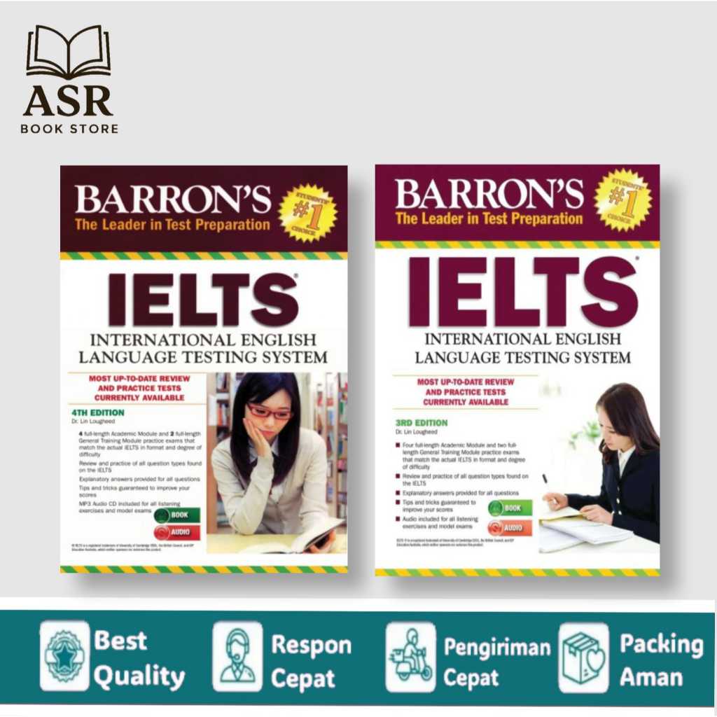 Buku Barron’s IELTS Edisi Ketiga-Keempat Full Colour