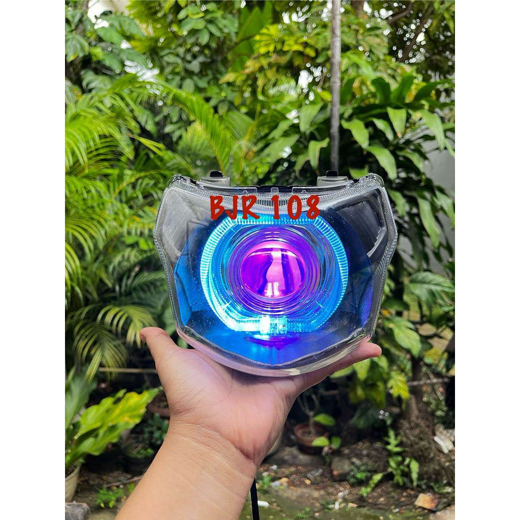 Reflektor set lampu utama Yamaha Vega zr biled ala projie UK 4,5 inch pnp cahaya terang