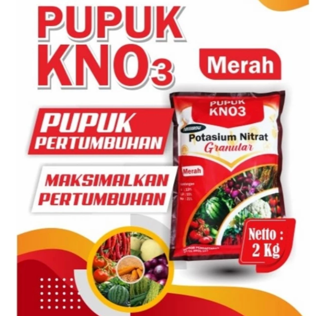 PUPUK PERTUMBUHAN | DGW | KNO3 MERAH GRANUL ANDAGROW | POTASIUM NITRAT | N, K2O DAN NA
