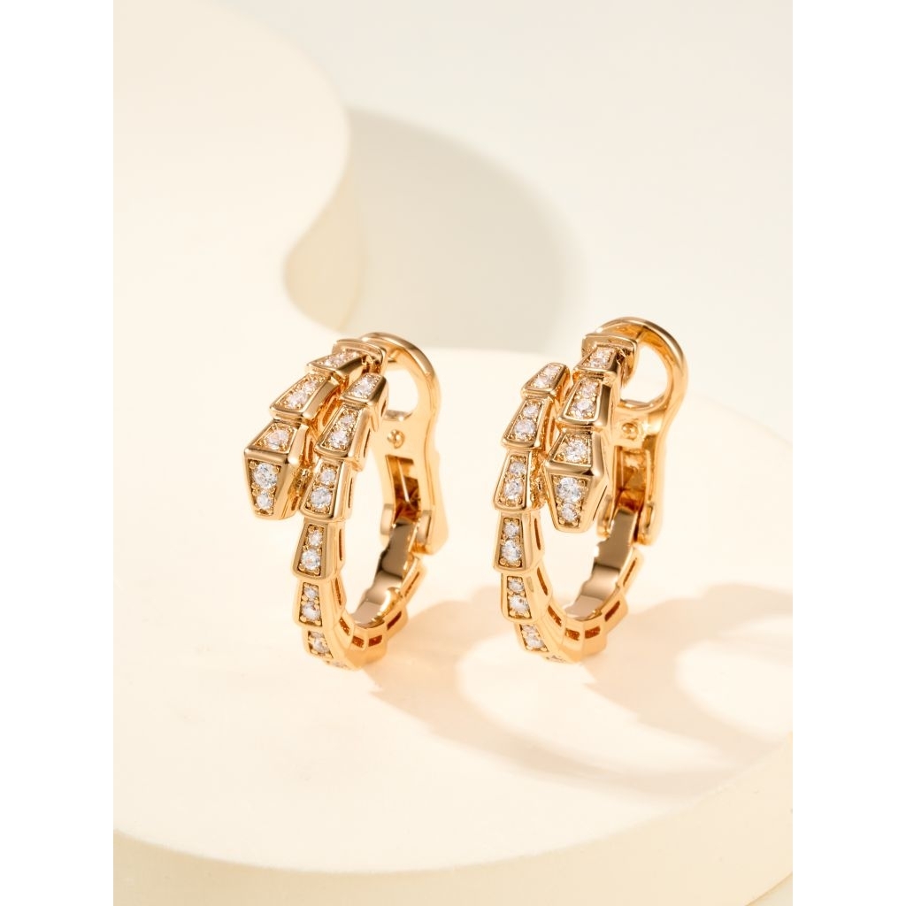 Gelang Anting Cincin Fashion Serpenti Rose Gold Plated 18k