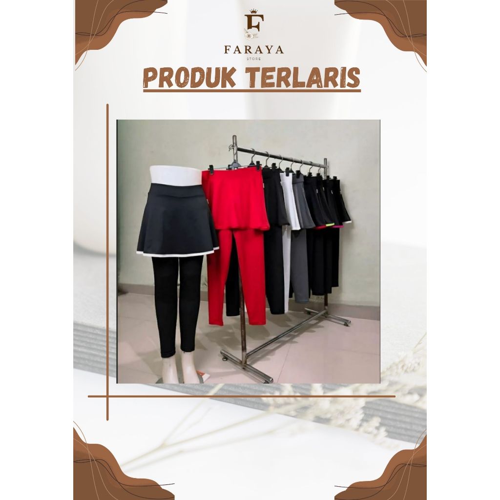 Legging Rok/Legging Senam Rok/Legging Rok Wanita/Celana Senam Rok Wanita