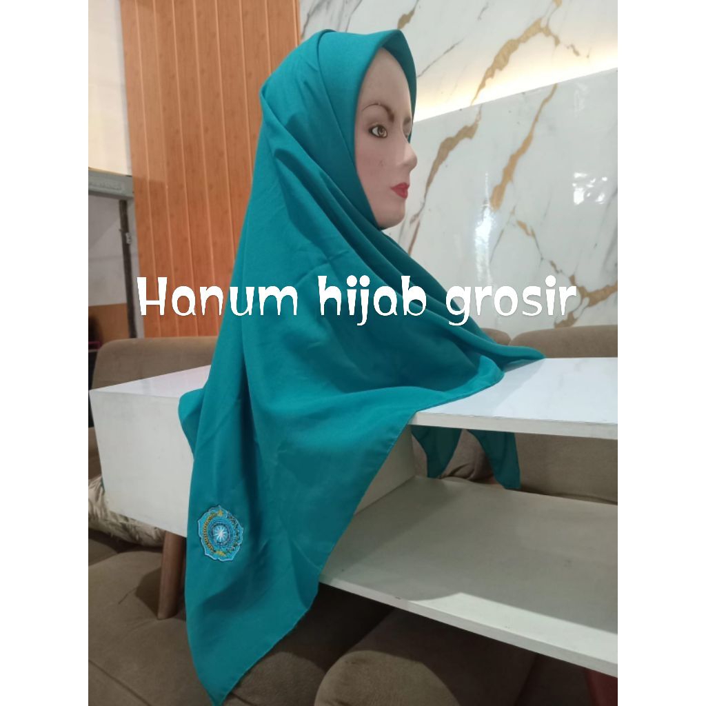 Hijab/jilbab/PKK/segi empat/4 sisi pake wolsum bordir PKK/warna PKK Nasional